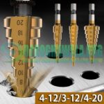 3Pcs HSS Titanium Coated Step Drill Bit Set In Pakistan