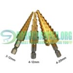 3Pcs HSS Titanium Coated Step Drill Bit Set In Pakistan