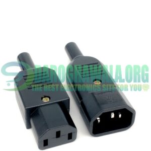 IEC Straight Cable Plug Connector C13 C14 10A 250V Black female & male Plug Rewirable Power Connector 3 pin AC Socket in Pakistan