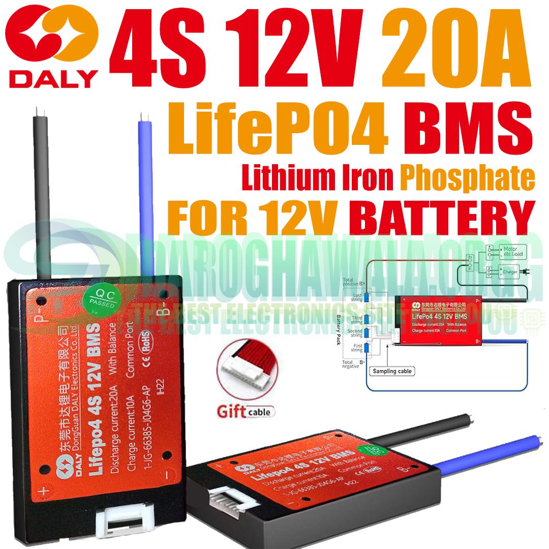 DALY BMS 4S 12V 20A LiFePo4 Battery Protection Module In Pakistan