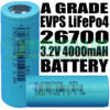 A Grade EVPS LiFePo4 26700 3.2V 4000mAH Battery For EV Scoter EBike Solar Cell In Pakistan