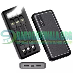 A88 10000mAh Power Bank With Bright light With External Charging Lead In Pakistan