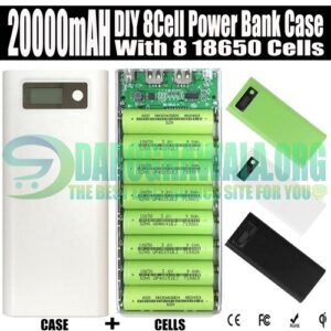 BEST 20000mAH DIY 8 Cell Power Bank Case With 8 18650 Cell In Pakistan