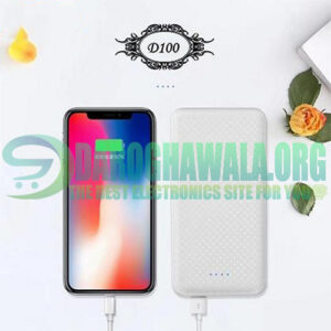 D100 5V 2A 10000mAh Power Bank Slim And Fast Polymer Power Bank In Pakistan