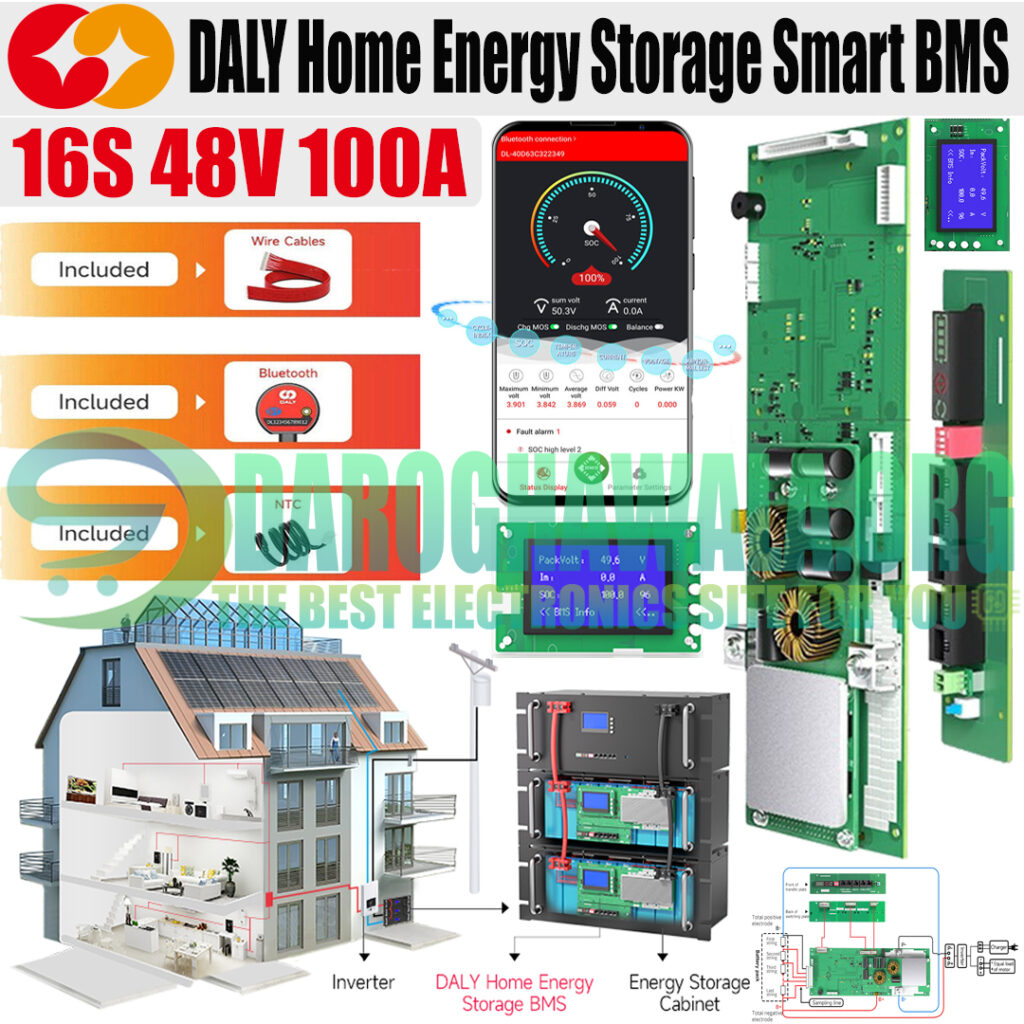 DALY 16S 48V 100A Home Energy Storage BMS Inverter BMS In Pakistan