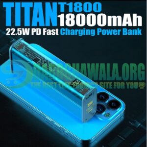 TITAN QC T1800 18000mAh 22W PD Fast Charging Power Bank In Pakistan