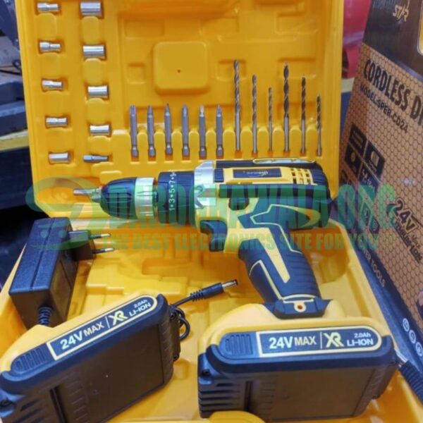 Superstar 24V Cordless Drill Machine Set In Pakistan