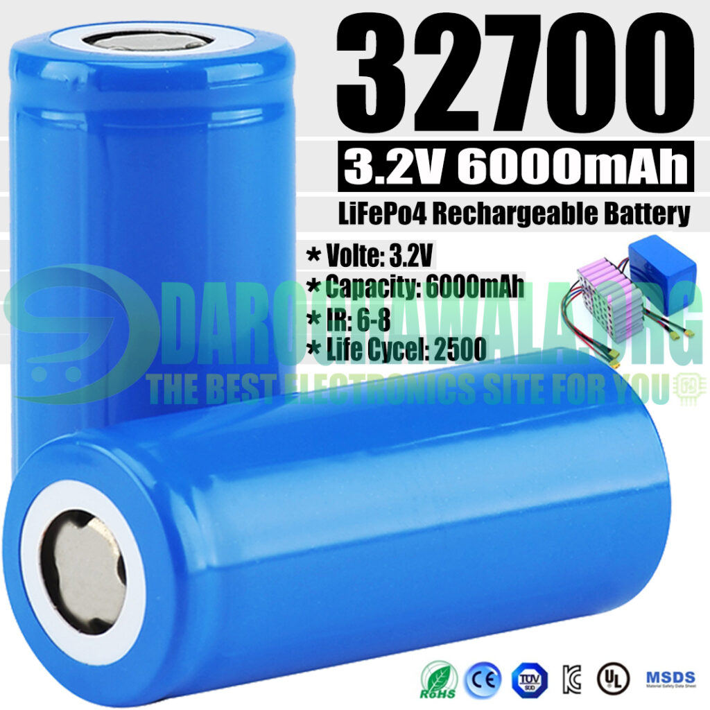 A Grade Brand New 32700 Cell Battery 3.2V 6000mAh LiFePo4 Battery In Pakistan