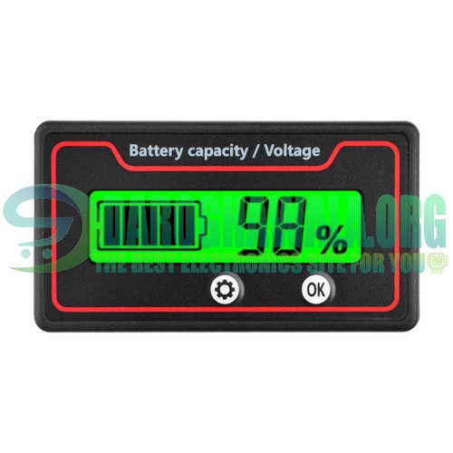 8V-100V Battery Capacity Monitor Indicator Car Motorcycle Digital Voltmeter 