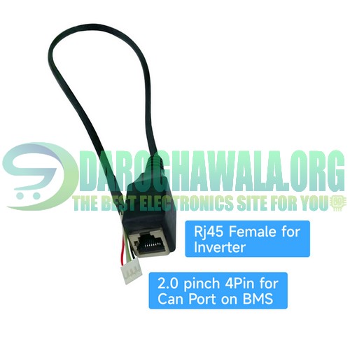 DALY Smart BMS RJ45 Female Cable CAN485 Cable For Inverter Communication