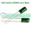 MYLAR 100V 2A223J GREEN Color Mylar Polyester Film Capacitor in Pakistan