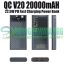 Transparent QC V20 20000mAh 22.5W PD Fast Charging Power Bank In Pakistan